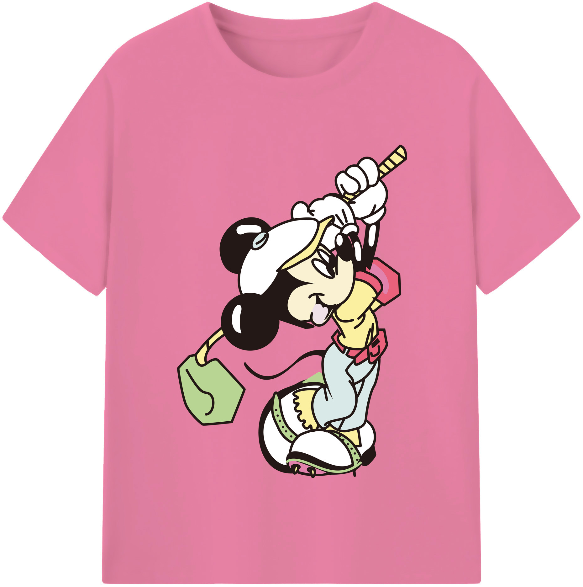 （画像用） ミッキーマウス Mickey Mouse 綿100％半袖Tシャツ（フロントプリント）